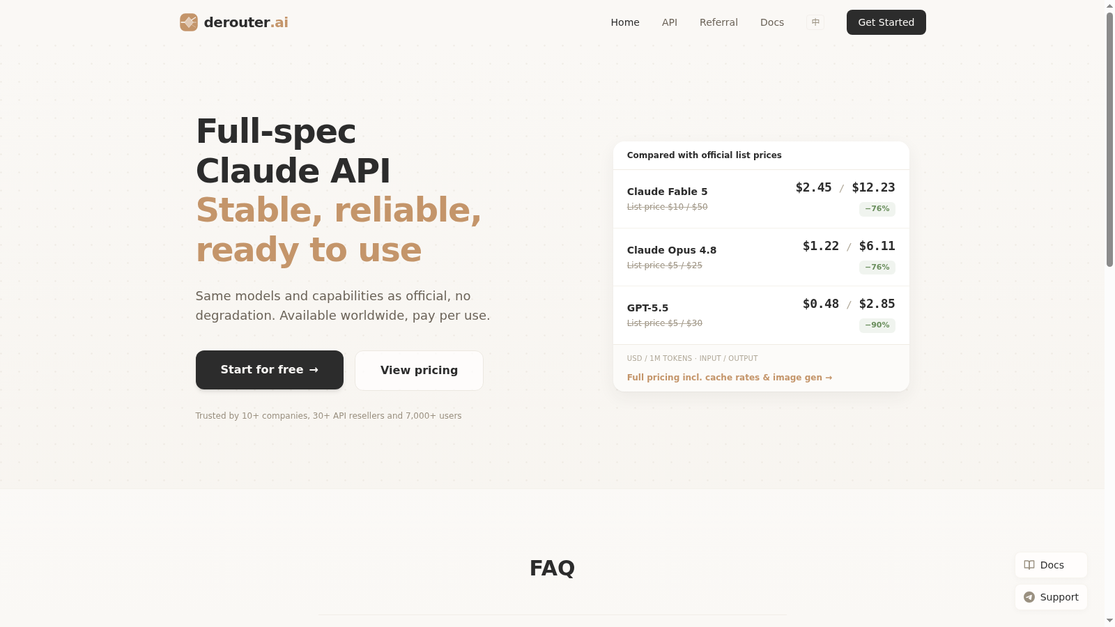 derouter.ai首页截图